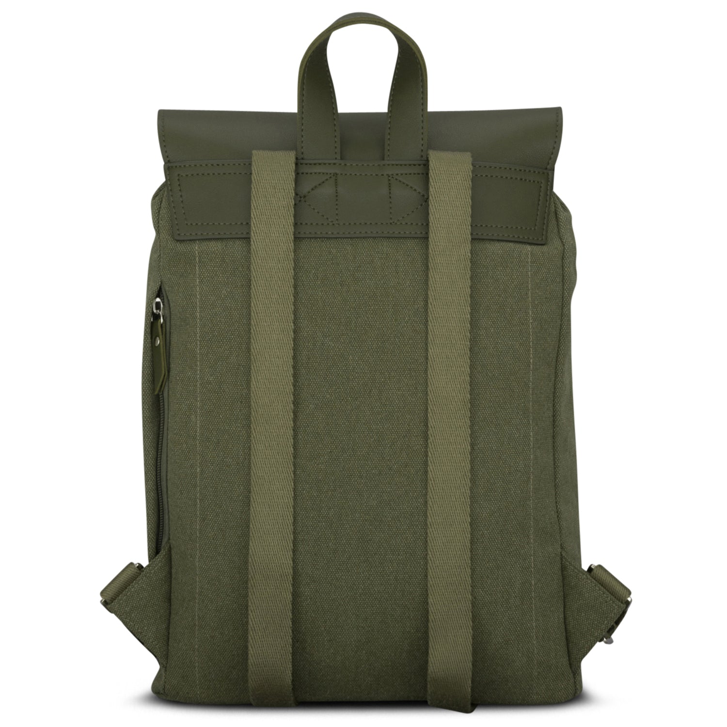 Moderner Tagesrucksack aus Canvas und Kunstleder