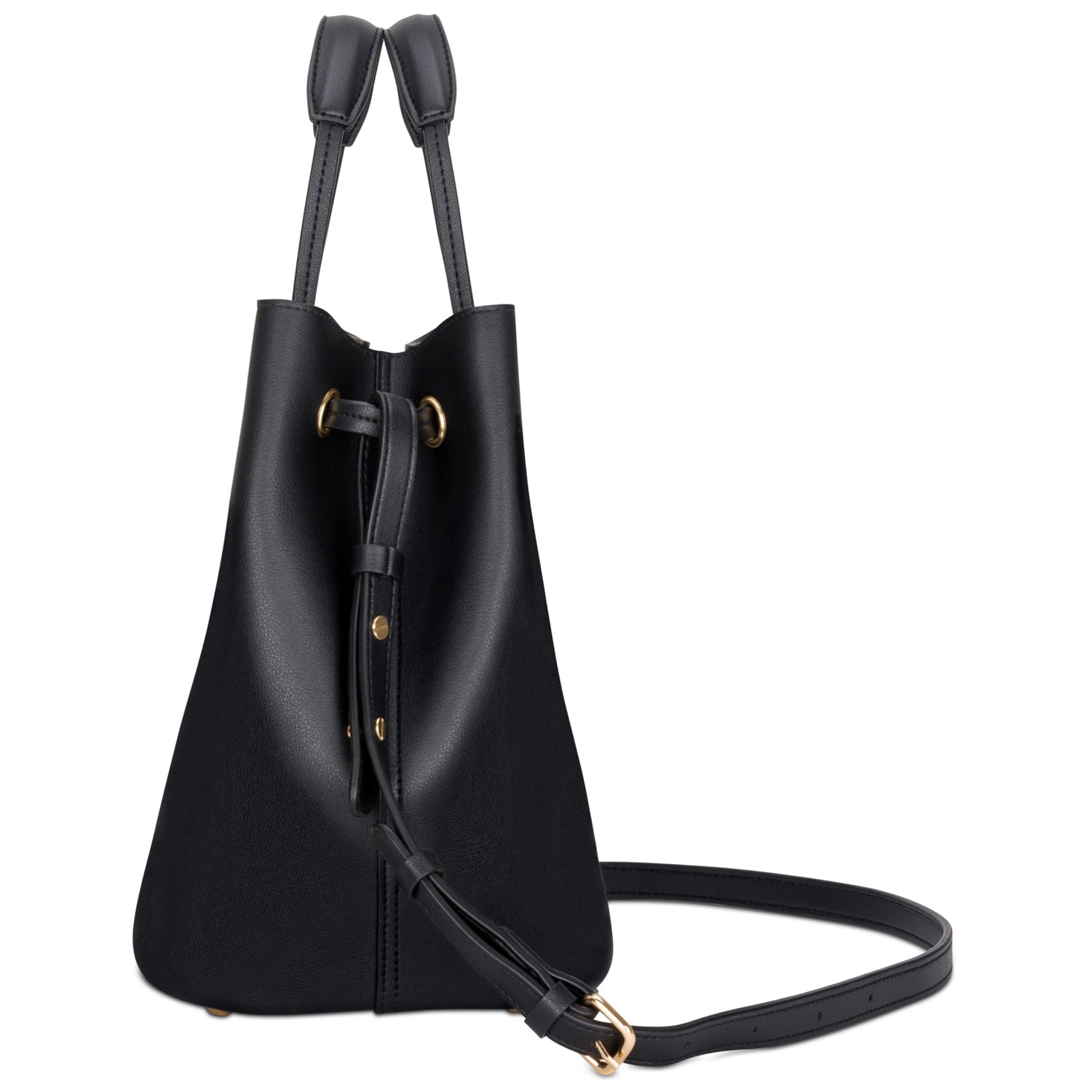 Hochwertige Bucket Bag für Damen. #farbe_schwarz