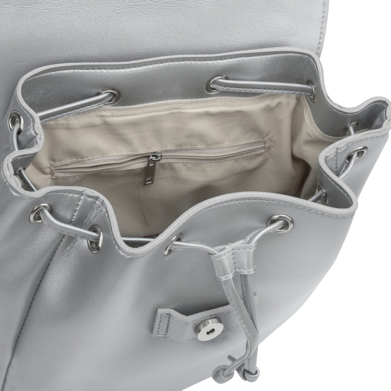 Silberner Backpack für Frauen