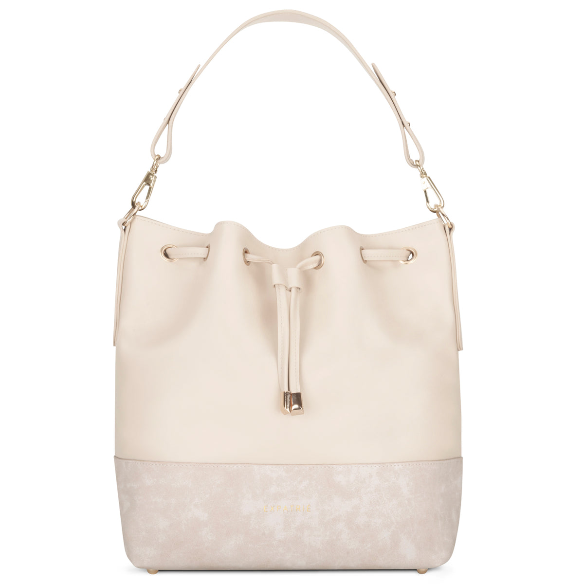 Elegante Bucket Bag für Frauen. #farbe_beige