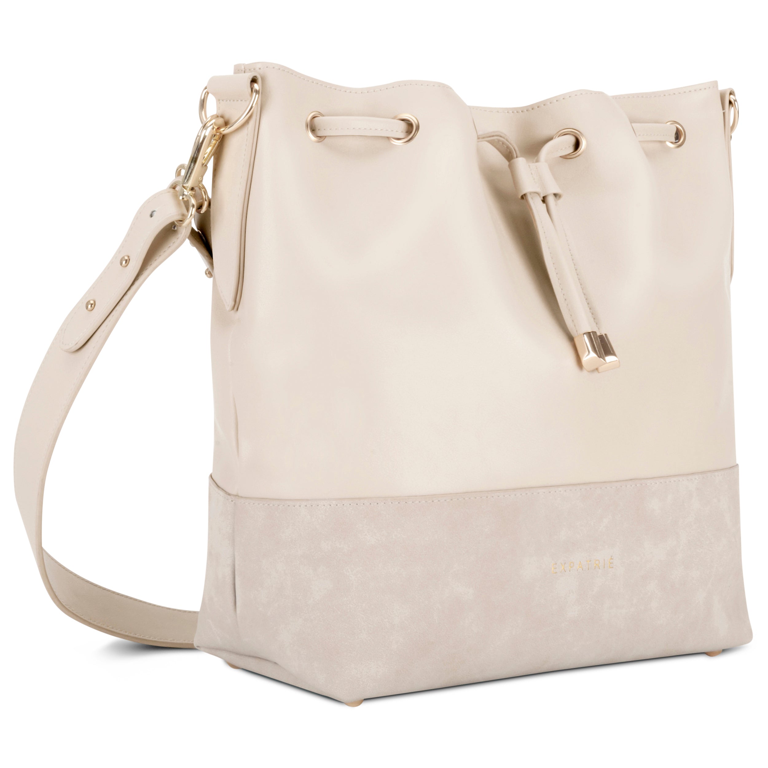 Moderne Bucket Bag für Frauen. #farbe_beige