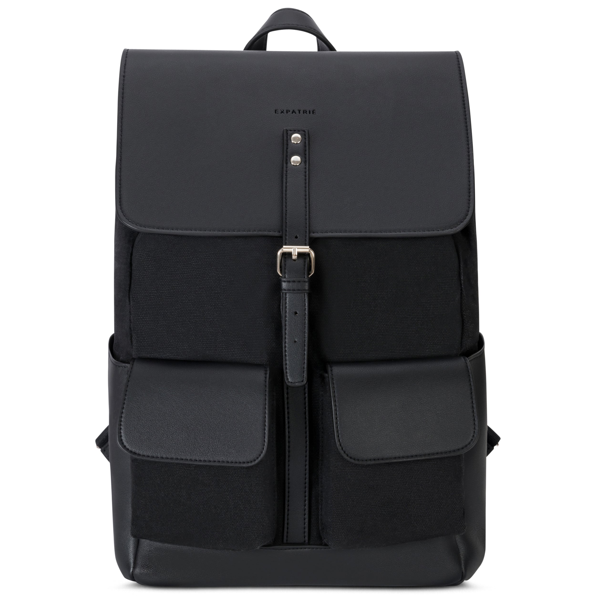 Canvas leather backpack