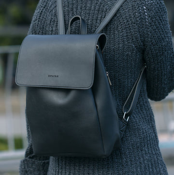 Bag Elegant Rucksack Damen Damen Elegant Schwarze Leder Rucksack