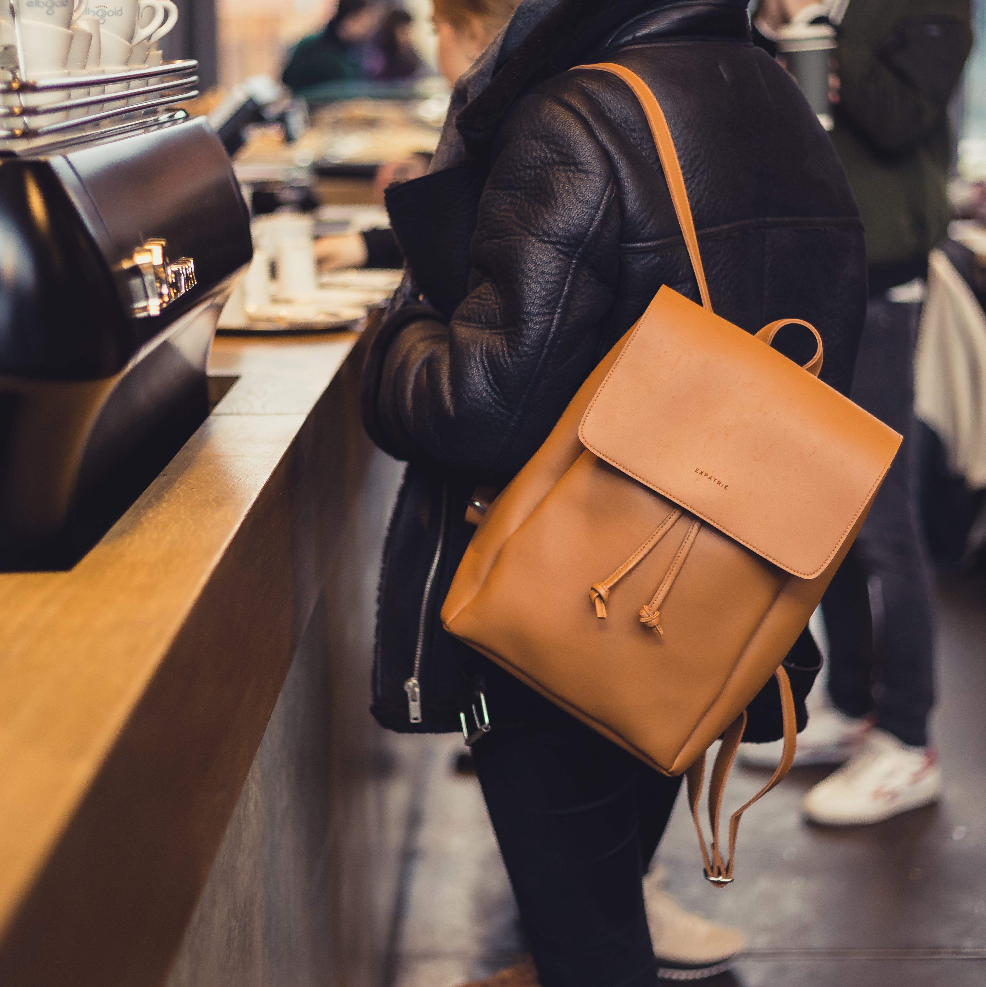 Eleganter Kunstleder Rucksack für den Alltag